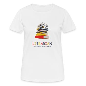 Library Library Librarian - Women's Breathable T-Shirt - white - Front - AI Model Female 172 dark (172cm)