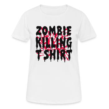 ZOMBIE HALLOWEEN T-SHIRT EVENEMENT CADEAU VAMPIRES - T-shirt respirant Femme - blanc - Devant - AI Model Female 172 dark (172cm)