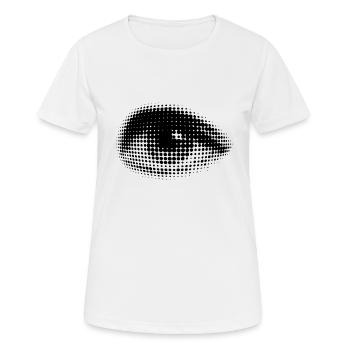 œil - T-shirt respirant Femme - blanc - Devant - AI Model Female 172 dark (172cm)