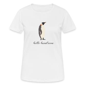 hello handsome - T-shirt respirant Femme - blanc - Devant - AI Model Female 172 dark (172cm)