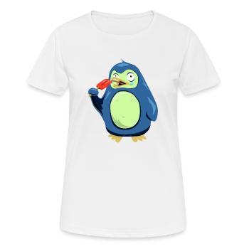 Le pingouin congelé mange de la crème glacée - T-shirt respirant Femme - blanc - Devant - AI Model Female 172 dark (172cm)