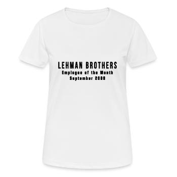 Lehman Brothers - Frauen T-Shirt atmungsaktiv - Weiß - Vorne - AI Model Female 172 dark (172cm)