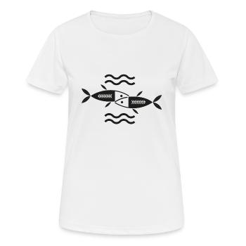 Sternzeichen Fische - Frauen T-Shirt atmungsaktiv - Weiß - Vorne - AI Model Female 172 dark (172cm)