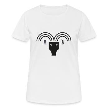 Sternzeichen Widder - Frauen T-Shirt atmungsaktiv - Weiß - Vorne - AI Model Female 172 dark (172cm)