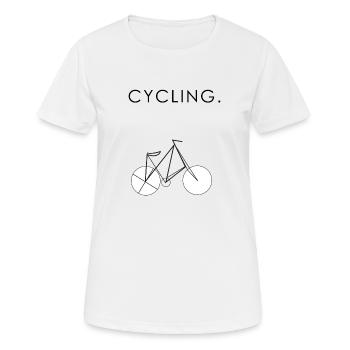 Vélo cadeau cadeau - T-shirt respirant Femme - blanc - Devant - AI Model Female 172 dark (172cm)