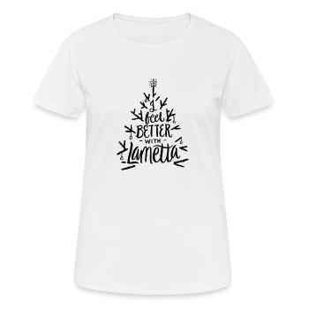 Weihnachtsbaum Lametta Weihnachtsstern Tannenbaum - Frauen T-Shirt atmungsaktiv - Weiß - Vorne - AI Model Female 172 dark (172cm)