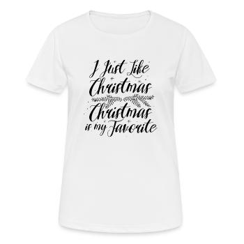 Weihnachten Mistelzweig Efeu Dezember Geschenk - Frauen T-Shirt atmungsaktiv - Weiß - Vorne - AI Model Female 172 dark (172cm)