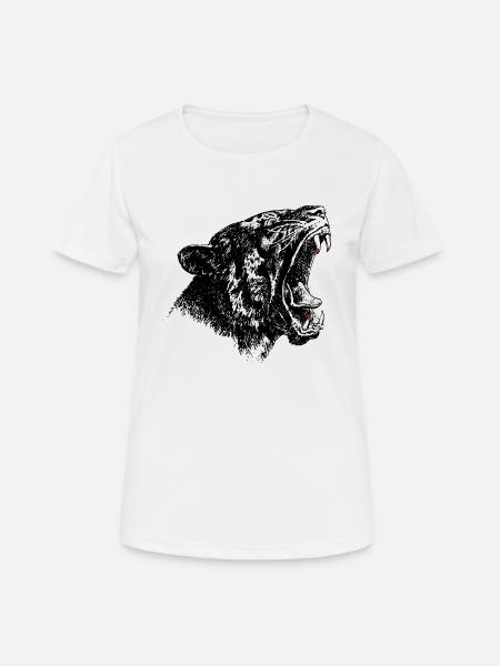 cat Black Panther - T-shirt respirant Femme - blanc