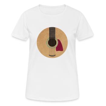Guitar Vinyl. - Frauen T-Shirt atmungsaktiv - Weiß - Vorne - AI Model Female 172 dark (172cm)