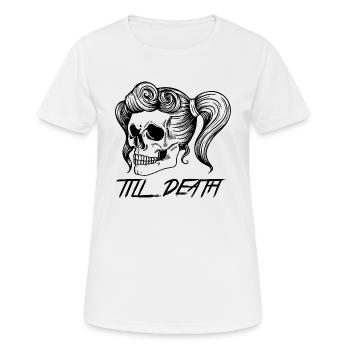 Partenaire chercher jusqu'à leur mort amoureux BB Part 1 - T-shirt respirant Femme - blanc - Devant - AI Model Female 172 dark (172cm)