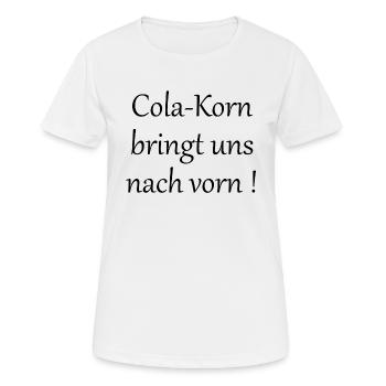 Cola-Korn - Frauen T-Shirt atmungsaktiv - Weiß - Vorne - AI Model Female 172 dark (172cm)