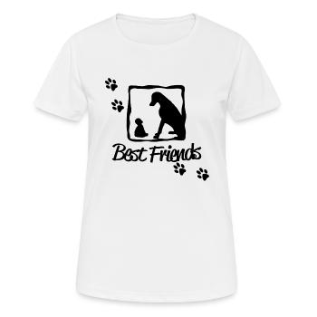 Best Friends - Frauen T-Shirt atmungsaktiv - Weiß - Vorne - AI Model Female 172 dark (172cm)