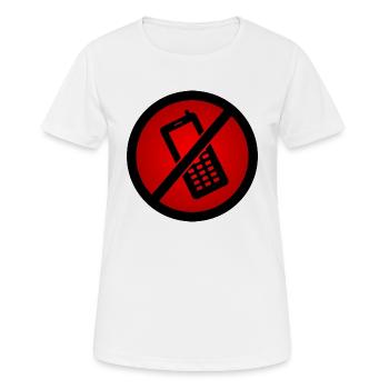 les interdictions de téléphone portable :) - T-shirt respirant Femme - blanc - Devant - AI Model Female 172 dark (172cm)