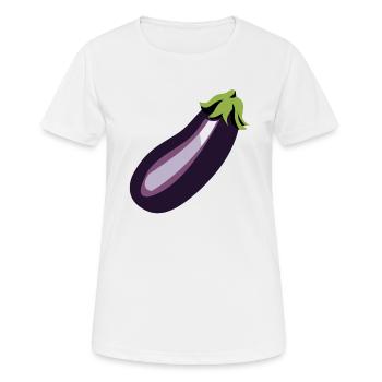 aubergine - Women's Breathable T-Shirt - white - Front - AI Model Female 172 dark (172cm)