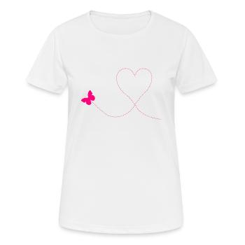 Butterfly heart - Women's Breathable T-Shirt - white - Front - AI Model Female 172 dark (172cm)