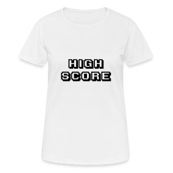 Arcade High Score schwarz - Frauen T-Shirt atmungsaktiv - Weiß - Vorne - AI Model Female 172 dark (172cm)