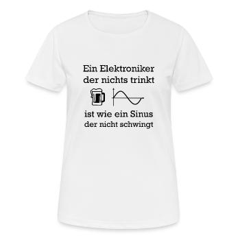 Elektroniker Sinus - Frauen T-Shirt atmungsaktiv - Weiß - Vorne - AI Model Female 172 dark (172cm)