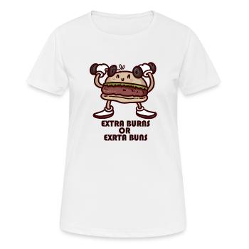 calories drôle chemise drôle drôle - T-shirt respirant Femme - blanc - Devant - AI Model Female 172 dark (172cm)