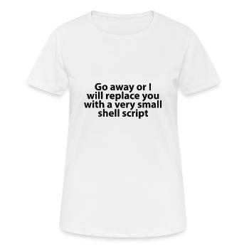 Go away - Women's Breathable T-Shirt - white - Front - AI Model Female 172 dark (172cm)
