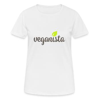 veganista - Frauen T-Shirt atmungsaktiv - Weiß - Vorne - AI Model Female 172 dark (172cm)