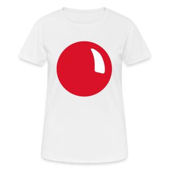 Rote Nase Kaugummi Rudolf roter Punkt Clown - Frauen T-Shirt atmungsaktiv - Weiß - Vorne - AI Model Female 172 dark (172cm)