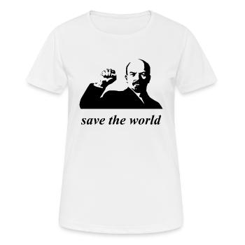 Lenin, save the world - Frauen T-Shirt atmungsaktiv - Weiß - Vorne - AI Model Female 172 dark (172cm)