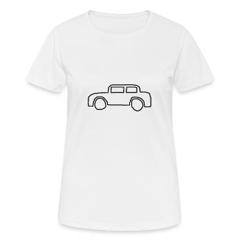 automobile - Women's Breathable T-Shirt - white - Front - AI Model Female 172 dark (172cm)