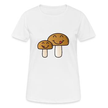 Pilze - Frauen T-Shirt atmungsaktiv - Weiß - Vorne - AI Model Female 172 dark (172cm)