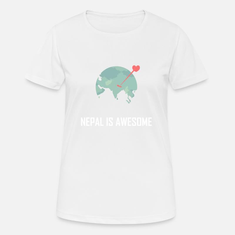 Nepal is awesome - Women's Breathable T-Shirt - white