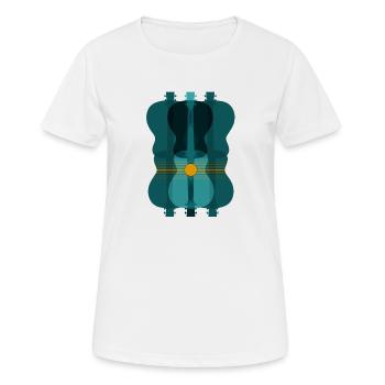 Acoustic guitars - Women's Breathable T-Shirt - white - Front - AI Model Female 172 dark (172cm)