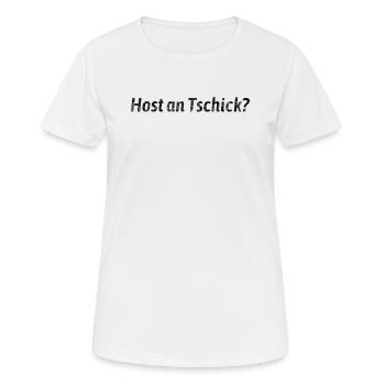 Host an Tschick? Anti-Raucher Satire - Frauen T-Shirt atmungsaktiv - Weiß - Vorne - AI Model Female 172 dark (172cm)