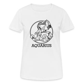 Zodiaque Verseau Cadeau Astro Verseau - T-shirt respirant Femme - blanc - Devant - AI Model Female 172 dark (172cm)