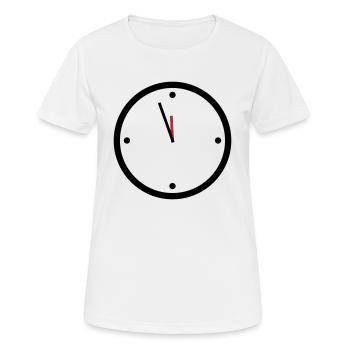 11:55 - T-shirt respirant Femme - blanc - Devant - AI Model Female 172 dark (172cm)