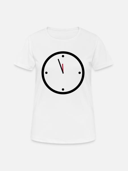 5 vor 12 - Frauen T-Shirt atmungsaktiv - Weiß