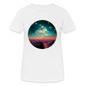 Fantastische Welt - Frauen T-Shirt atmungsaktiv - Weiß - Vorne - AI Model Female 172 dark (172cm)