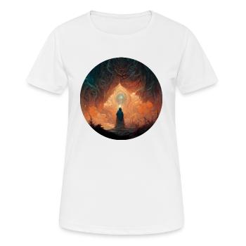 Mensch eine Phantasie Weöt - Frauen T-Shirt atmungsaktiv - Weiß - Vorne - AI Model Female 172 dark (172cm)