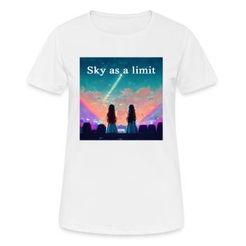 sky as a limit - T-shirt respirant Femme - blanc - Devant - AI Model Female 172 dark (172cm)