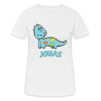 enfant drôle de dinosaure Jonas cadeau d'anniversaire - T-shirt respirant Femme - blanc - Devant - AI Model Female 172 dark (172cm)
