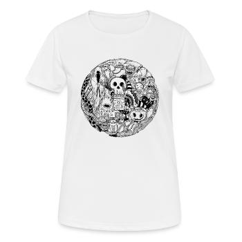 T-shirt d’Halloween - T-shirt respirant Femme - blanc - Devant - AI Model Female 172 dark (172cm)