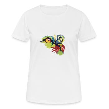Rainbow Cat - Premium Design - Women's Breathable T-Shirt - white - Front - AI Model Female 172 dark (172cm)