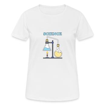 Stand back i am going to try Science - Women's Breathable T-Shirt - white - Front - AI Model Female 172 dark (172cm)