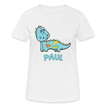 Dinosaurier lustig Kind Paul Geschenk Geburtstag - Frauen T-Shirt atmungsaktiv - Weiß - Vorne - AI Model Female 172 dark (172cm)