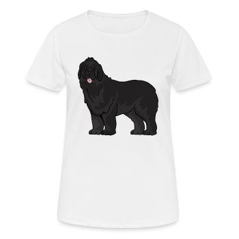Newfoundland dog - Women's Breathable T-Shirt - white - Front - AI Model Female 172 dark (172cm)