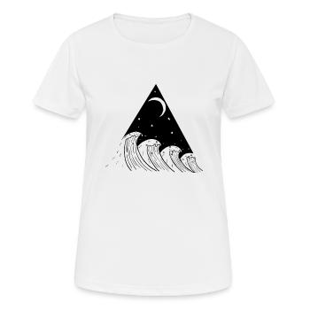 Wave geometric - T-shirt respirant Femme - blanc - Devant - AI Model Female 172 dark (172cm)