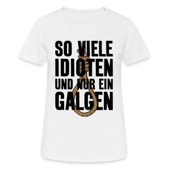 SO VIELE IDIOTEN ICH HASSE MENS - Frauen T-Shirt atmungsaktiv - Weiß - Vorne - AI Model Female 172 dark (172cm)