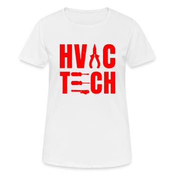 Heating, ventilation and air conditioning technology - Women's Breathable T-Shirt - white - Front - AI Model Female 172 dark (172cm)