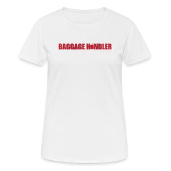 Baggage handling - Women's Breathable T-Shirt - white - Front - AI Model Female 172 dark (172cm)