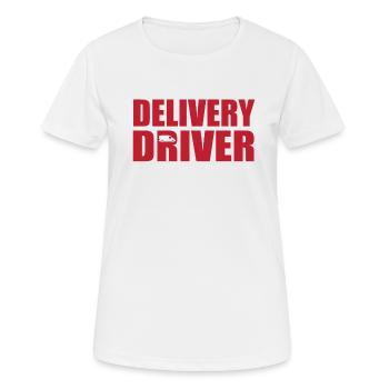 Chauffeur-livreur - T-shirt respirant Femme - blanc - Devant - AI Model Female 172 dark (172cm)