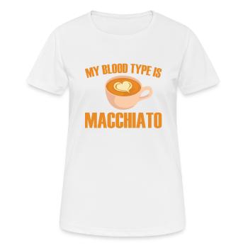 Macchiato - Frauen T-Shirt atmungsaktiv - Weiß - Vorne - AI Model Female 172 dark (172cm)
