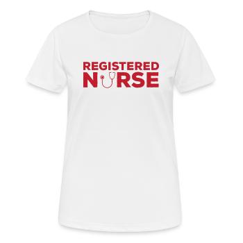 Staatlich Geprüfte Krankenschwester - Frauen T-Shirt atmungsaktiv - Weiß - Vorne - AI Model Female 172 dark (172cm)